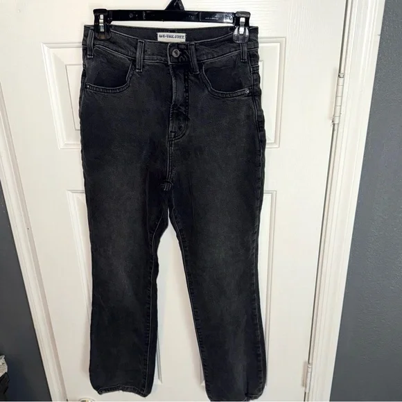 FP Free People Women’s We The Free Dark Gray Mid Rise Crop Boot Denim Jeans 27 - Picture 3 of 5